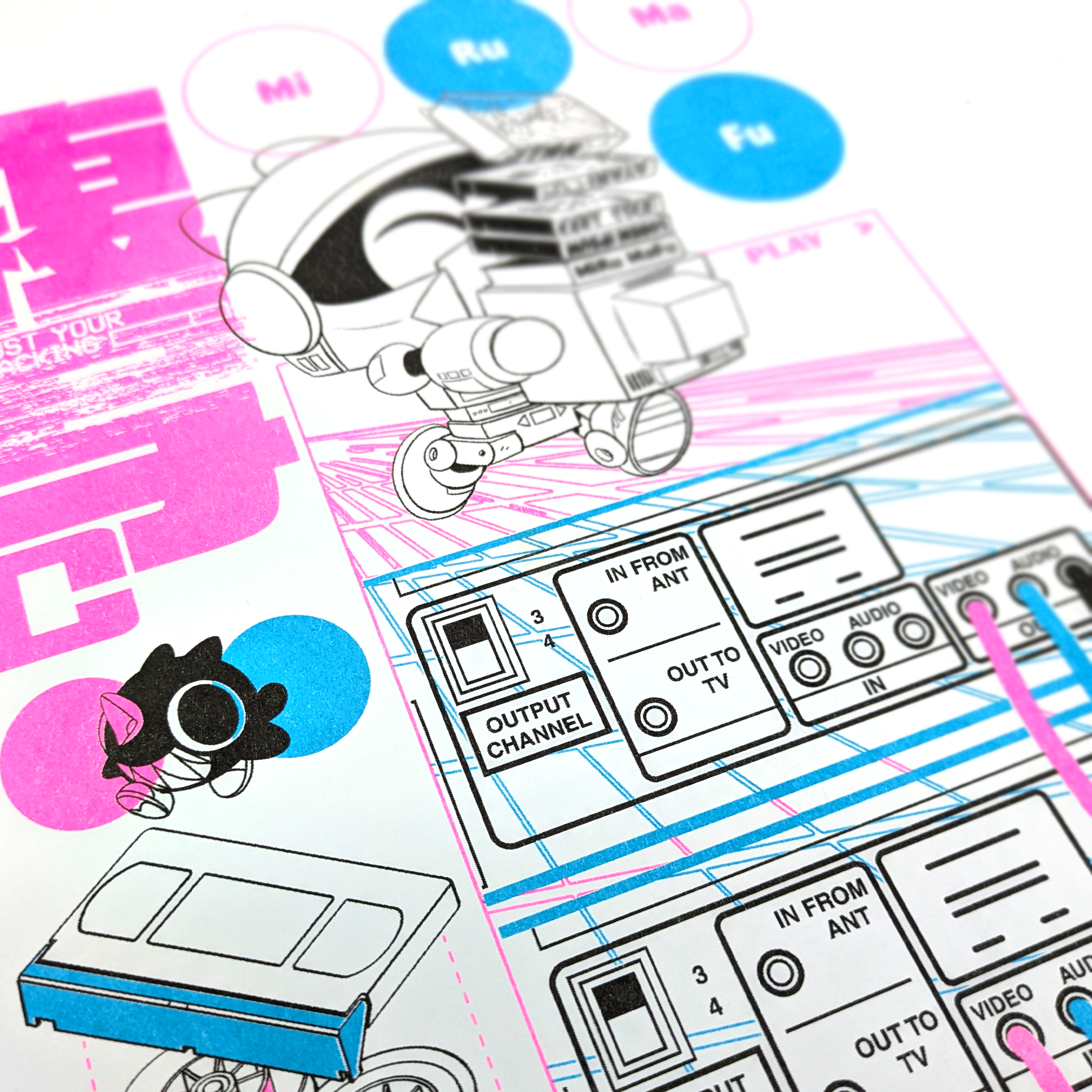 Overdub's Analog Riso Print